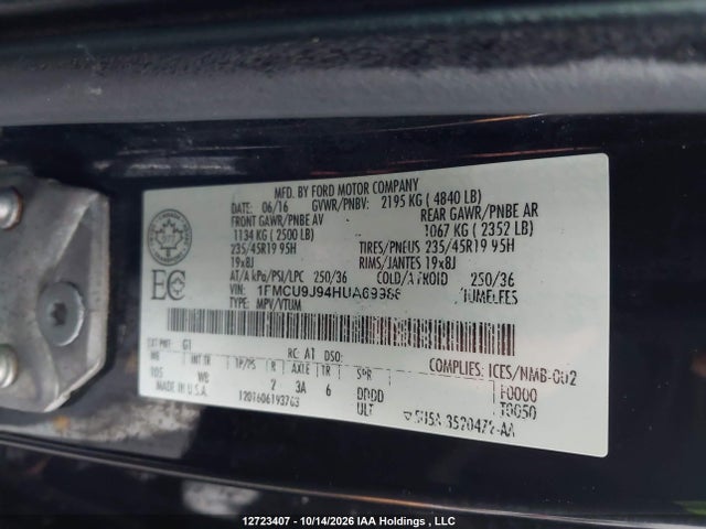 Ford Escape Titanium 2017 1FMCU9J94HUA69986 Image 19
