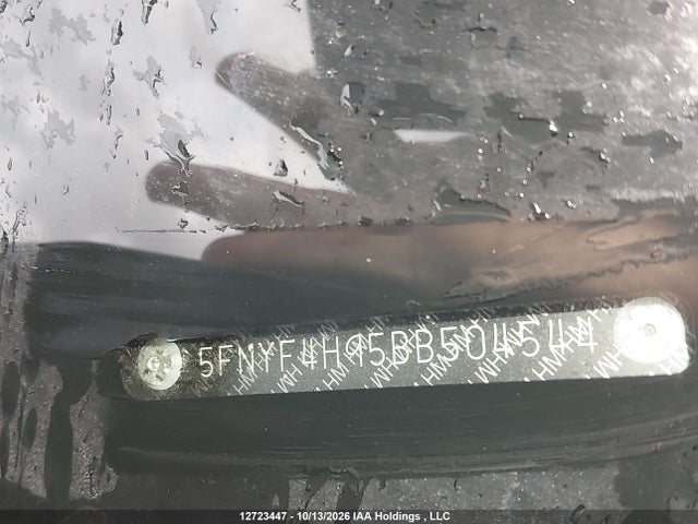 2011 Honda Pilot Touring მანქანა იყიდება აუქციონზე, vin: 5FNYF4H95BB504544, აუქციონის ნომერი: 12723447