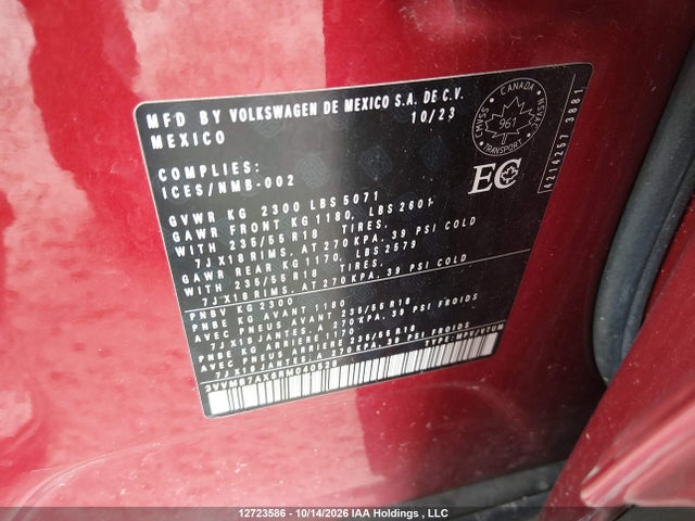 Продажа на аукционе авто 2024 Volkswagen Tiguan Se/wolfsburg, vin: 3VVMB7AX6RM040529, номер лота: 12723586