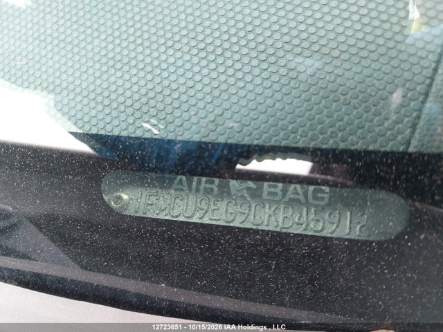 12723651 :رقم المزاد ، 1FMCU9EG9CKB45912 vin ، 2012 Ford Escape Limited مزاد بيع
