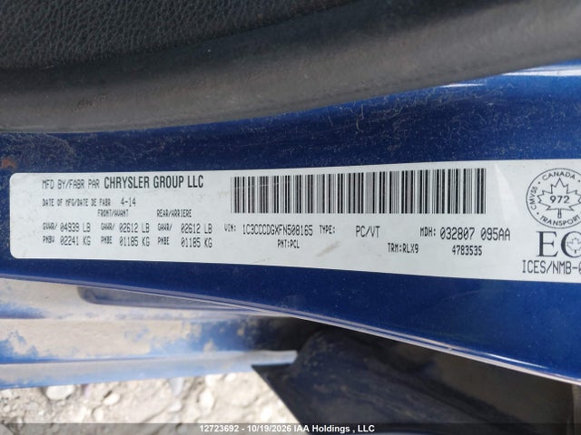 Chrysler 200 S 2015 1C3CCCDGXFN508165 Image 9