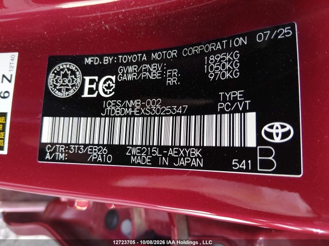 Toyota Corolla Hybrid Xse 2025 JTDBDMHEXS3025347 Image 9