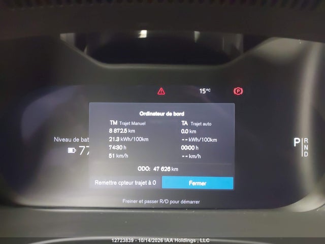 12723839 :رقم المزاد ، YV4ED3GB9N2007198 vin ، 2022 Volvo C40 P8 Recharge Ultimate مزاد بيع