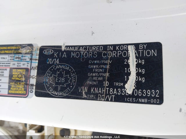Продаж на аукціоні авто 2014 Kia Rondo Lx, vin: KNAHT8A33E7063932, номер лоту: 12717994