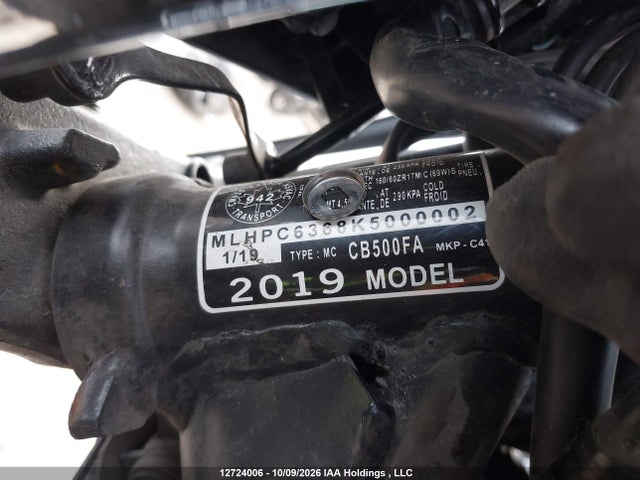 MLHPC6368K5000002 Honda Cb500 Fa