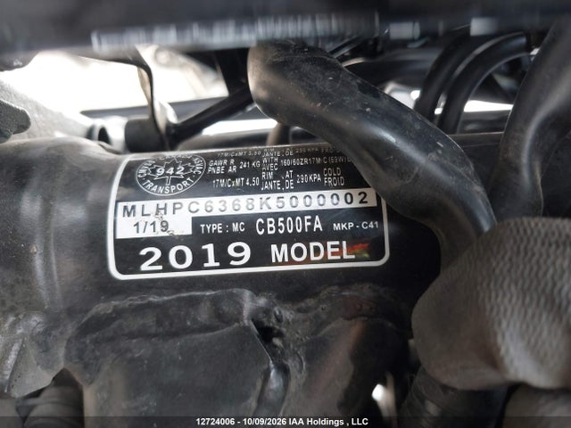 MLHPC6368K5000002 Honda Cb500 Fa