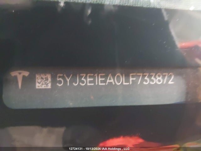 5YJ3E1EA0LF733872 Tesla MODEL 3