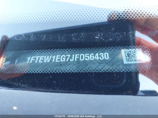 2018 Ford F150 Supercrew მანქანა იყიდება აუქციონზე, vin: 1FTEW1EG7JFD56430, აუქციონის ნომერი: 12724170
