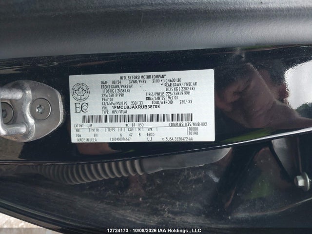 Продажа на аукционе авто 2024 Ford Escape Platinum, vin: 1FMCU9JAXRUB38708, номер лота: 12724173