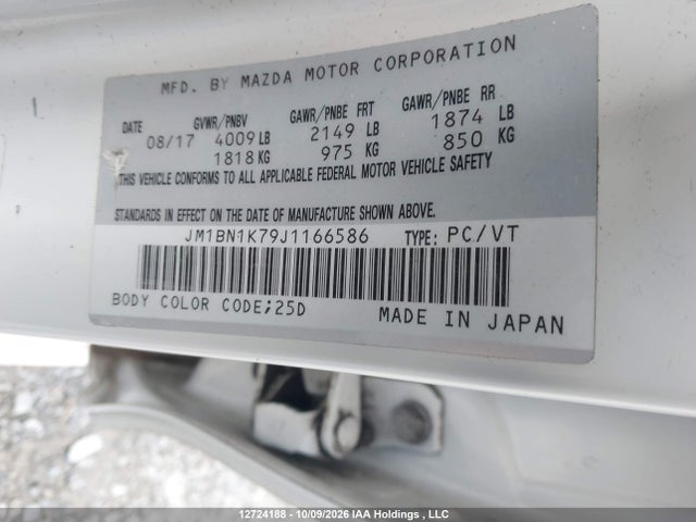 Mazda 3 SPORT 2018 JM1BN1K79J1166586 Image 9