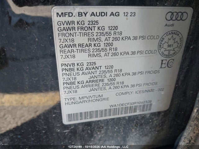 Audi Q3 Premium S Line 45 2024 WA1DECF33R1082328 Image 17
