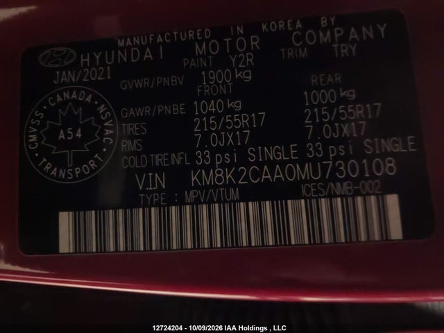 Hyundai Kona Sel 2021 KM8K2CAA0MU730108 Image 9