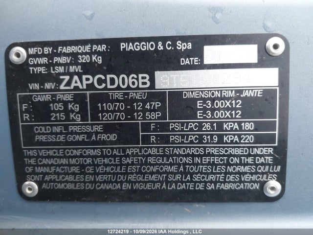 Vespa Primavera/sprint 50 2026 ZAPCD06B9T5101294 Image 14