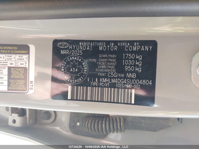 Продажа на аукционе авто 2025 Hyundai Elantra Sel Sport, vin: KMHLM4DG4SU004804, номер лота: 12724229