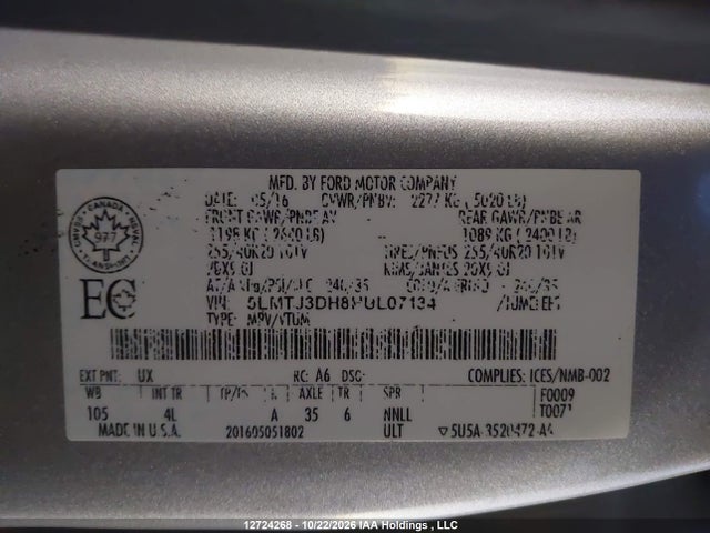 Lincoln Mkc Reserve 2017 5LMTJ3DH8HUL07134 Image 19