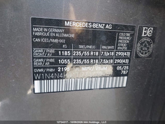 2026 Mercedes-benz Gla 250 4matic მანქანა იყიდება აუქციონზე, vin: W1N4N4HB1TJ771770, აუქციონის ნომერი: 12724317