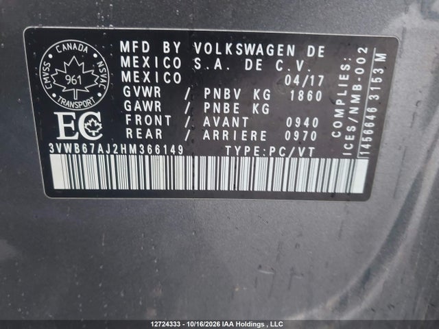 Volkswagen Jetta Wolfsburg Edition 2017 3VWB67AJ2HM366149 Image 19