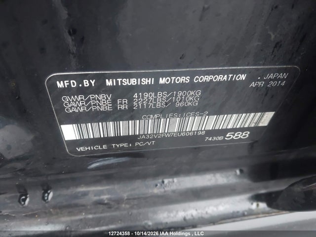 JA32V2FW7EU606198 Mitsubishi Lancer Se