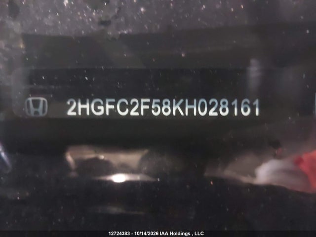 Honda Civic Lx 2019 2HGFC2F58KH028161 Image 20