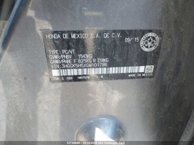 Honda FIT LX 2016 3HGGK5H5XGM101786 Image 9