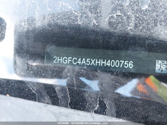 12724496 :رقم المزاد ، 2HGFC4A5XHH400756 vin ، 2017 Honda Civic Lx مزاد بيع