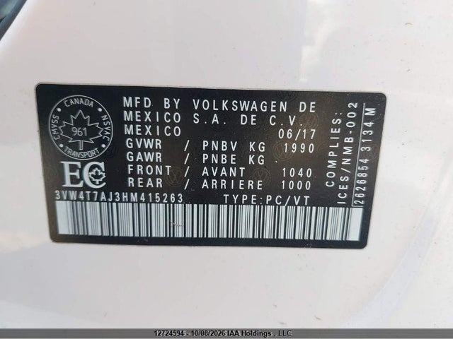 3VW4T7AJ3HM415263 Volkswagen Jetta Gli Autobahn