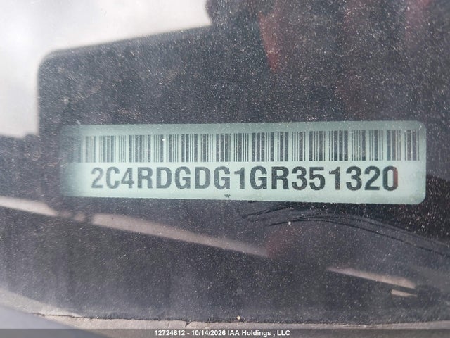 Aukcja sprzedaży 2016 Dodge Grand Caravan Crew, vin: 2C4RDGDG1GR351320, numer aukcji: 12724612