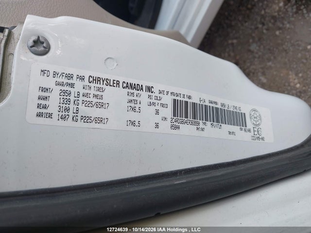 Продажа на аукционе авто 2014 Dodge Grand Caravan Se/sxt, vin: 2C4RDGBG4ER369990, номер лота: 12724639