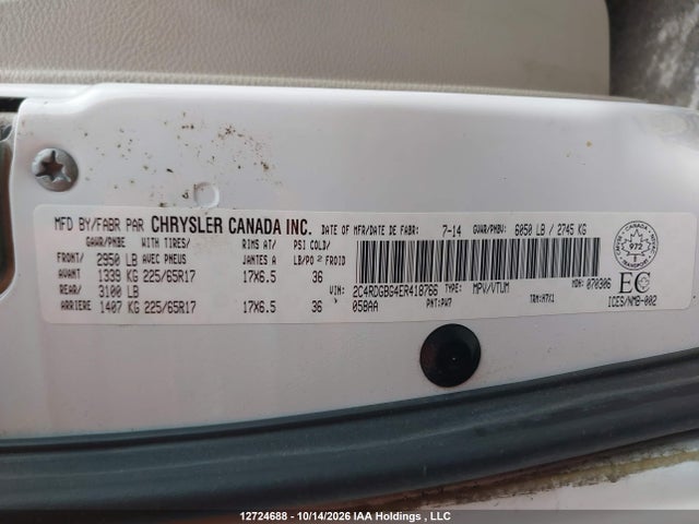 Dodge Grand Caravan Se 2014 2C4RDGBG4ER418766 Image 9