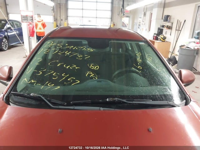 2012 Chevrolet Cruze Lt მანქანა იყიდება აუქციონზე, vin: 1G1PF5SC2C7375457, აუქციონის ნომერი: 12724732