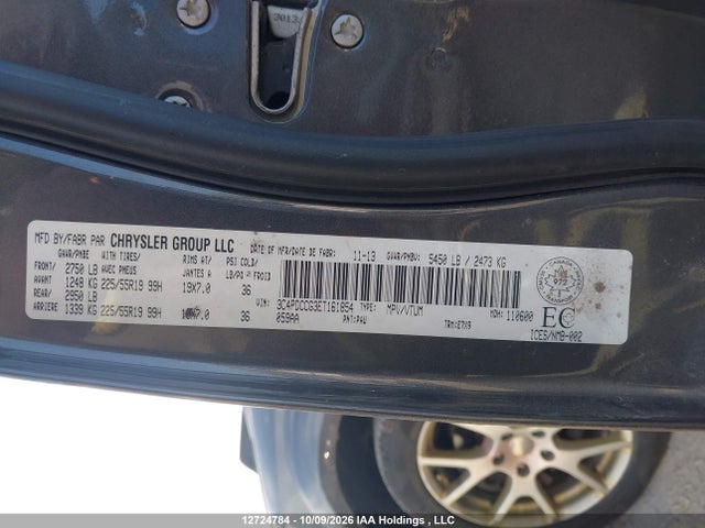 12724784 :رقم المزاد ، 3C4PDCCG3ET161854 vin ، 2014 Dodge Journey Sxt مزاد بيع