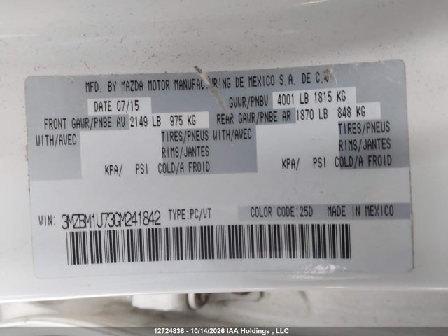 Mazda 3 SPORT 2016 3MZBM1U73GM241842 Image 18