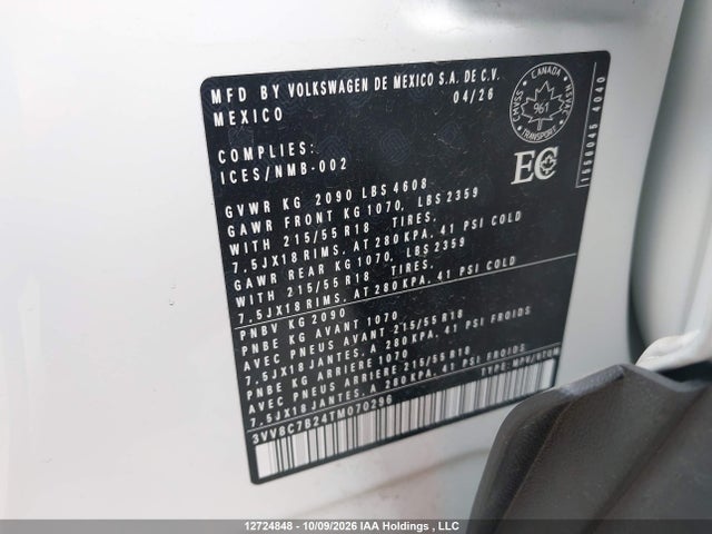 Volkswagen TAOS S 2026 3VV8C7B24TM070296 Image 21