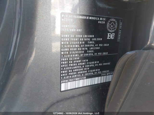 Volkswagen TAOS S 2026 3VV8C7B27TM071135 Image 9