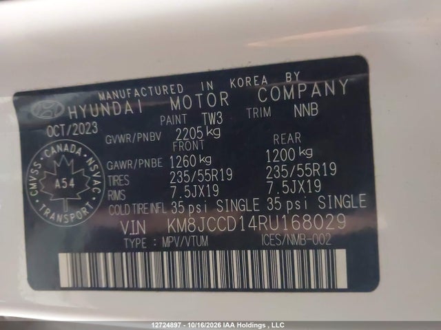 Hyundai Tucson 2024 KM8JCCD14RU168029 Image 9
