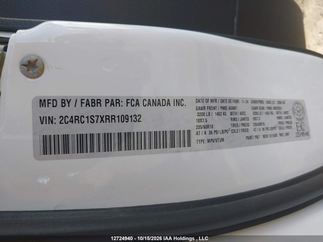 Chrysler Pacifica Hybrid Select 2024 2C4RC1S7XRR109132 Image 9
