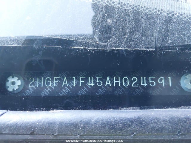 2010 Honda Civic Dx-g მანქანა იყიდება აუქციონზე, vin: 2HGFA1F45AH024591, აუქციონის ნომერი: 12712532