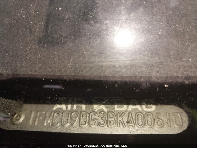 12711187 :رقم المزاد ، 1FMCU9DG3BKA00610 vin ، 2011 Ford Escape Xlt Automatic مزاد بيع