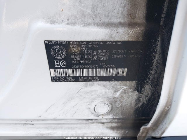 Toyota RAV4 LE 2017 2T3ZFREV2HW328073 Image 9