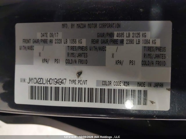 Mazda Mazda5 Gt 2017 JM1CW2DLXH0194947 Image 9