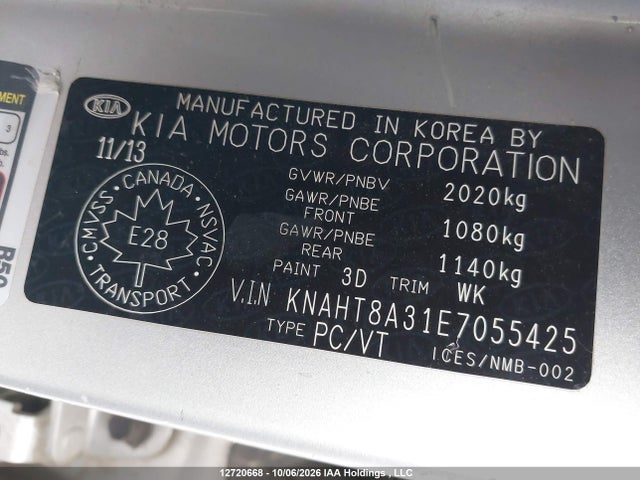KIA Rondo Lx 2014 KNAHT8A31E7055425 Image 9