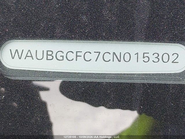 12725105 :رقم المزاد ، WAUBGCFC7CN015302 vin ، 2012 Audi A6 3.0 Premium مزاد بيع
