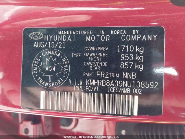 Hyundai Venue Essential Auto Ivt 2022 KMHRB8A39NU138592 Image 9