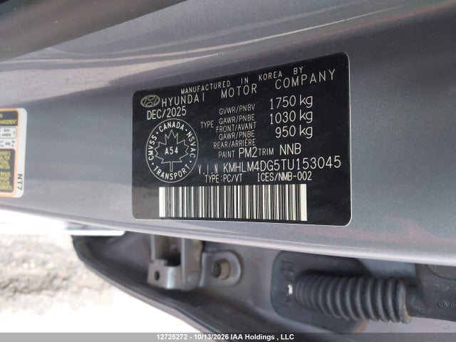 Продаж на аукціоні авто 2026 Hyundai Elantra Preferred With Tech Package, vin: KMHLM4DG5TU153045, номер лоту: 12725272
