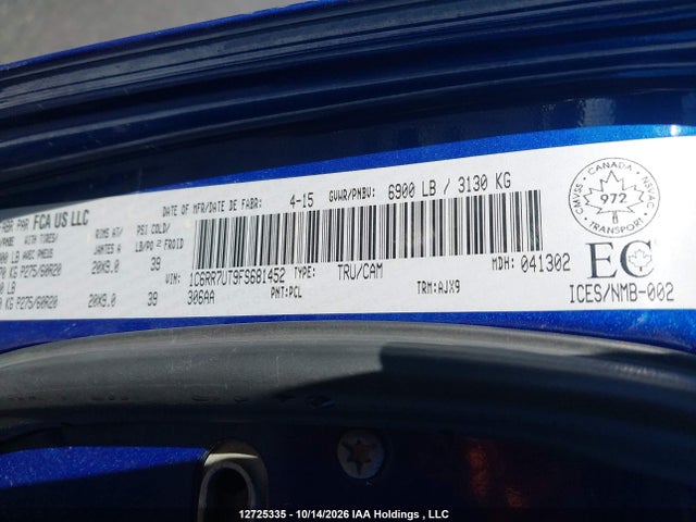 RAM 1500 Sport 2015 1C6RR7UT9FS681452 Image 19