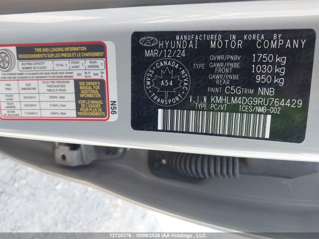 KMHLM4DG9RU764429 Hyundai ELANTRA SEL