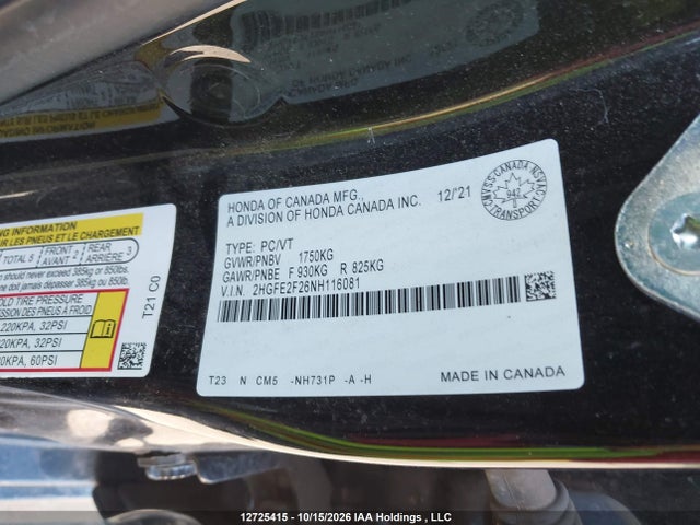 Honda Civic Lx 2022 2HGFE2F26NH116081 Image 9