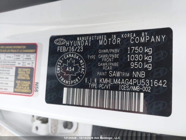 KMHLM4AG4PU531642 Hyundai Elantra