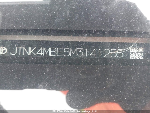 JTNK4MBE5M3141255 Toyota Corolla Se/xse