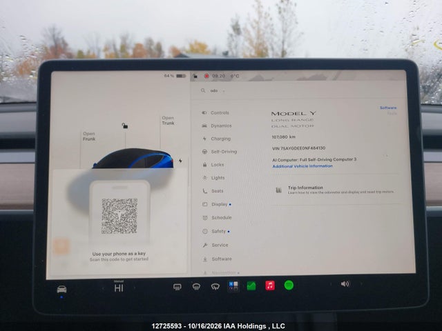 Tesla Model Y 2022 7SAYGDEE0NF484130 Image 7